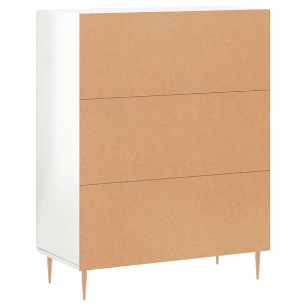 vidaXL Skänk vit högglans 69,5x34x90 cm konstruerat trä Vit