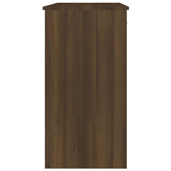 vidaXL Skrivbord brun ek 80x40x75 cm konstruerat trä Brun