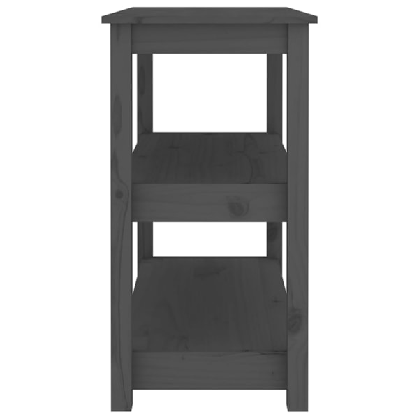vidaXL Konsolbord grå 80x40x74 cm massiv furu Grå