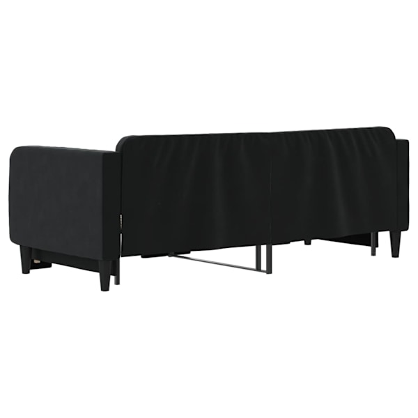 vidaXL Dagbädd utdragbar svart 90x200 cm sammet Svart