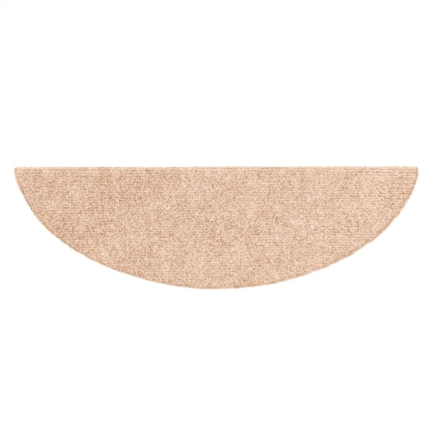 vidaXL Trappstegsmattor självhäftande 10 st gräddvit 56x17x3 cm brodyr Brun