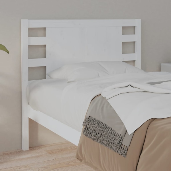 vidaXL Sänggavel vit 81x4x100 cm massiv furu Vit