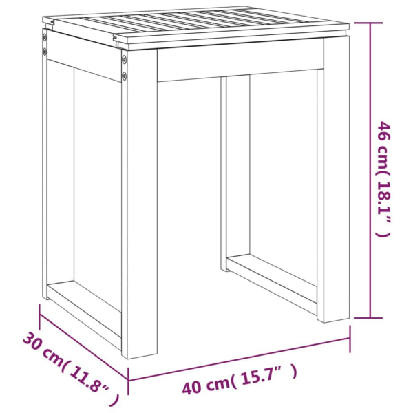 vidaXL Badrumspall 40x30x46 cm massivt valnötsträ Brun