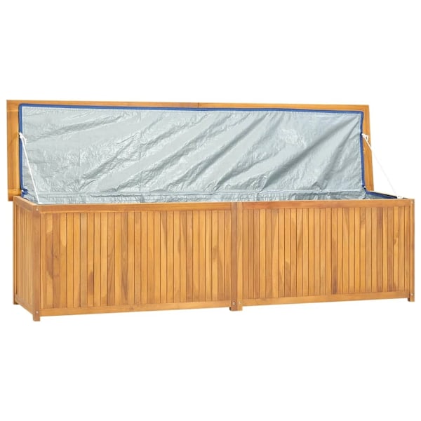 vidaXL Trädgårdslåda 200x50x55 cm massiv teak Brun