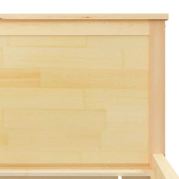 vidaXL Sängram massiv furu 90x200 cm Brun