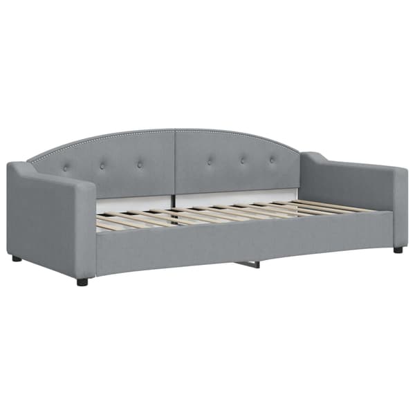 vidaXL Dagbädd utdragbar ljusgrå 90x200 cm tyg Grå