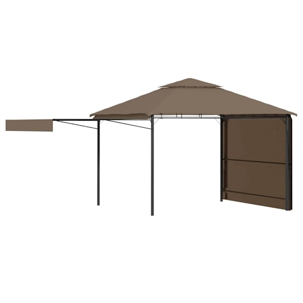 vidaXL Paviljong med förlängda tak 3x3x2,75 m taupe 180 g/m² Taupe