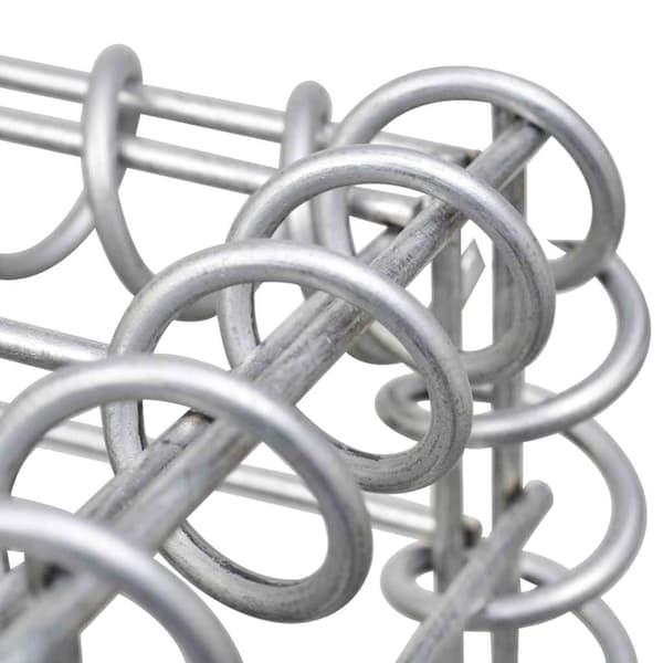 vidaXL Gabionmur i galvaniserat stål 300x30x50 cm Silver