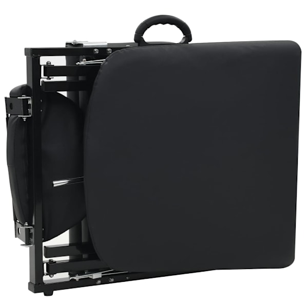 vidaXL Bärbar behandlingsstol konstläder 185x78x76 cm svart Svart