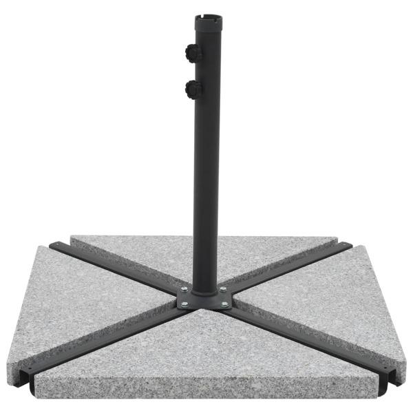vidaXL Viktplattor för parasoll 4 st grå granit trekantig 60 kg grå 067b |  grå | 58200 | Fyndiq