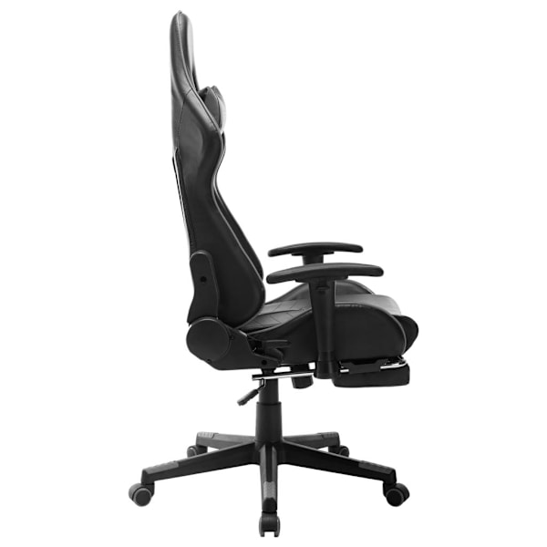 vidaXL Gamingstol med fotstöd svart och grå konstläder multifärg