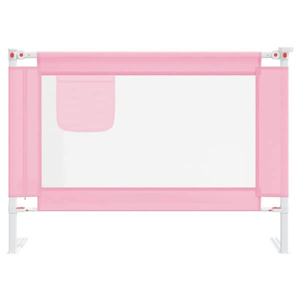 vidaXL Sängskena för barn rosa 90x25 cm tyg Rosa