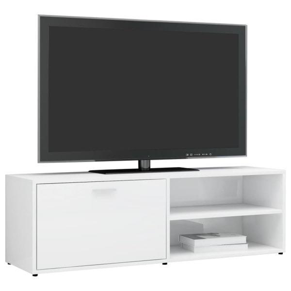 vidaXL TV-bänk vit högglans 120x34x37 cm konstruerat trä Vit