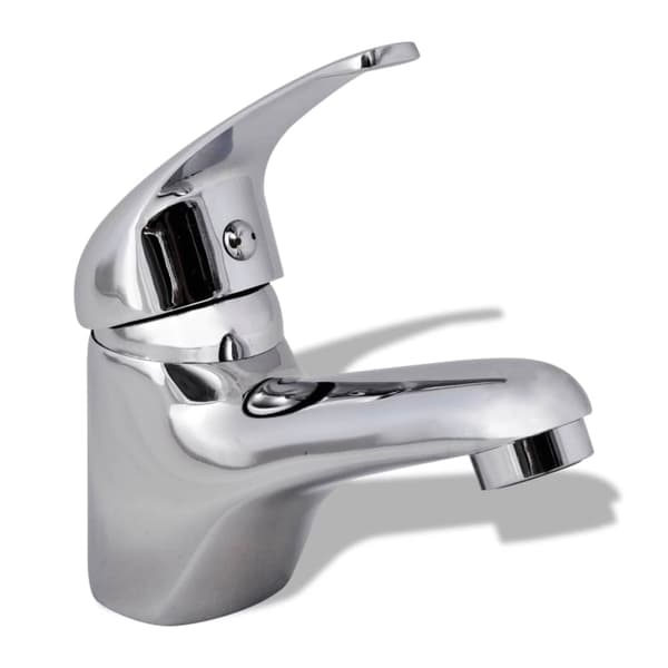 vidaXL Tvättställsblandare krom Silver