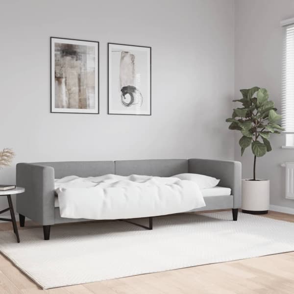 vidaXL Dagbädd ljusgrå 80x200 cm tyg Grå