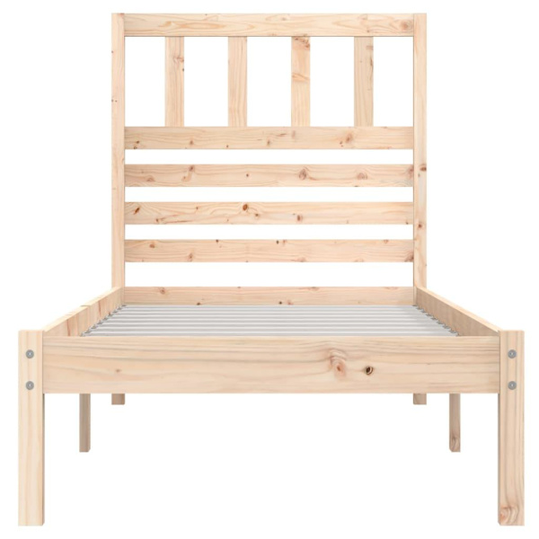 vidaXL Sängram 90x190 cm massiv furu Brun