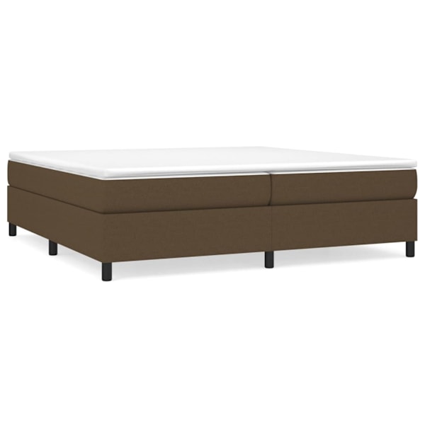 vidaXL Sängram utan madrass mörkbrun 200x200 cm tyg Brun