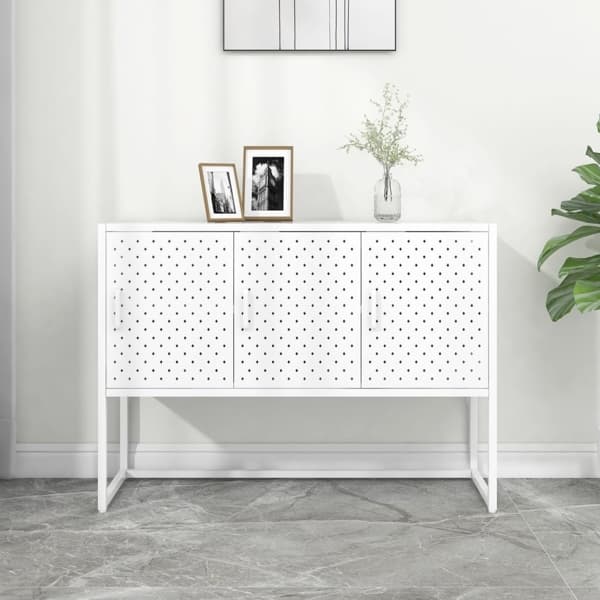 vidaXL Skänk vit 105x35x75 cm stål Vit