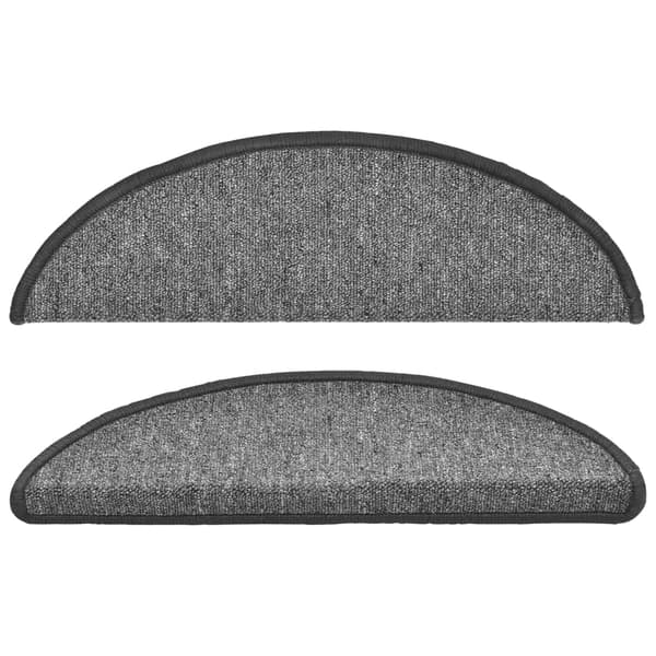 vidaXL Trappstegsmattor 10 st 56x20 cm mörkgrå Grå