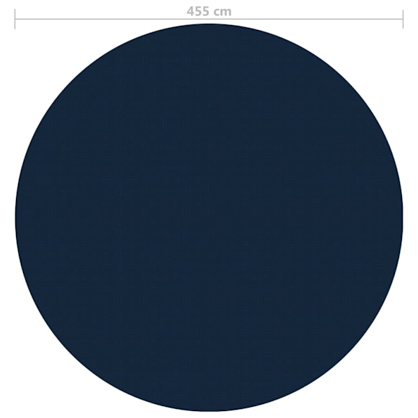 vidaXL Värmeduk för pool PE 455 cm svart och blå Svart