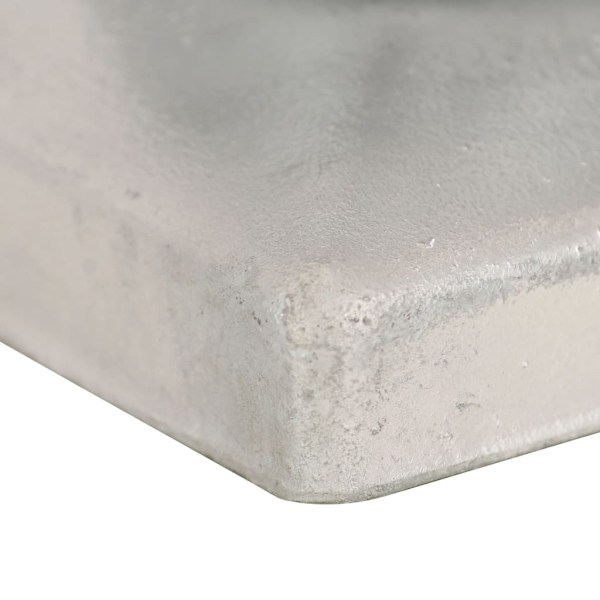 vidaXL Stolphattar klot 6 st galvaniserad metall 91x91 mm Silver