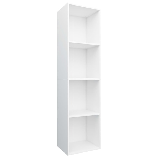 vidaXL Bokhylla/tv-bänk vit 36x30x143 cm konstruerat trä Vit