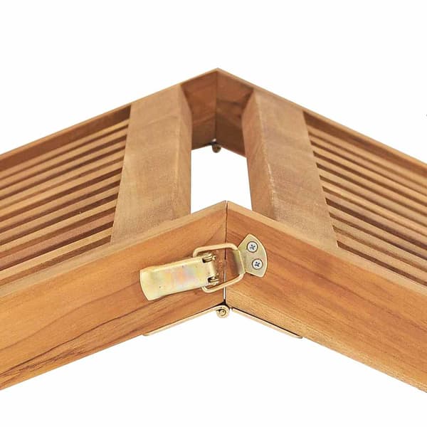 vidaXL Solsäng massiv teak Brun