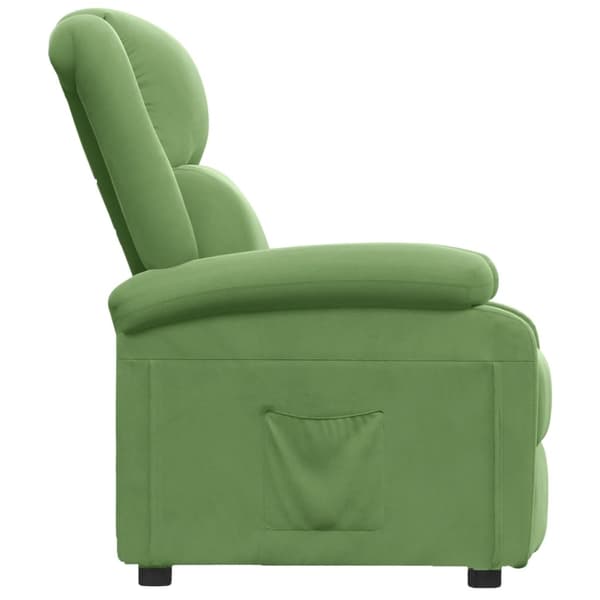 vidaXL Reclinerfåtölj ljusgrön sammet Grön