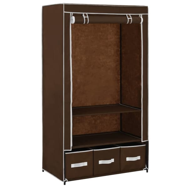 vidaXL Garderob brun 87x49x159 cm tyg Brun