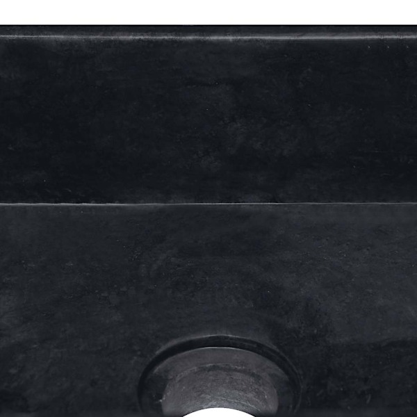 vidaXL Handfat svart 30x30x13 cm marmor Svart