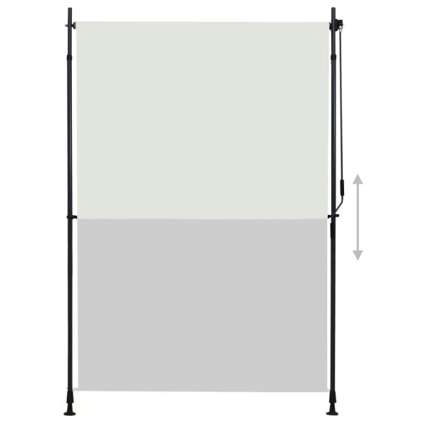 vidaXL Rullgardin utomhus 150x270 cm gräddvit Creme