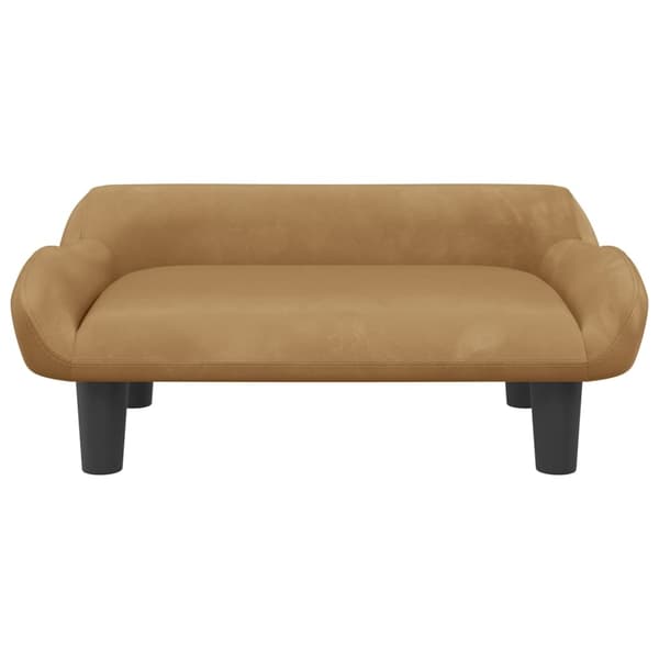 vidaXL Barnsoffa brun 70x40x24 cm sammet Brun
