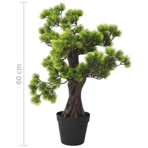 vidaXL Konstgjort bonsaiträd i kruka 60 cm grön Grön