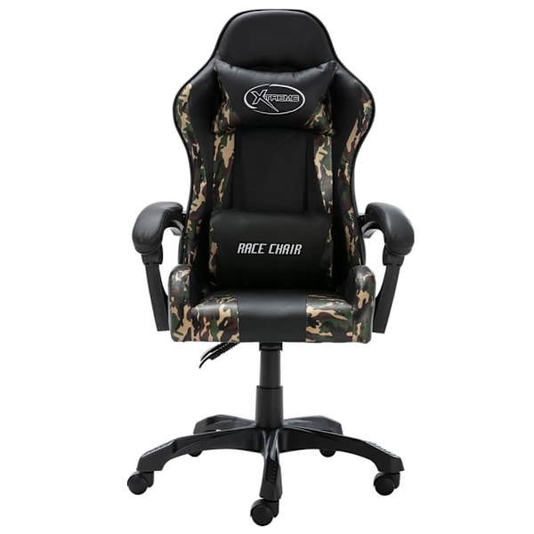 vidaXL Gamingstol svart och kamouflage konstläder Svart