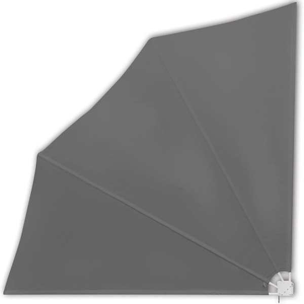vidaXL Vindskydd för altan hopfällbar 140 x cm Grå grå