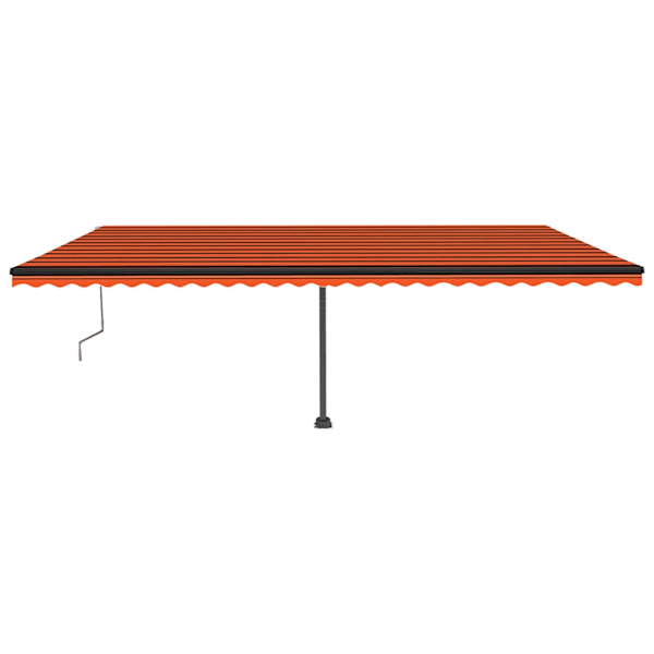 vidaXL Fristående automatisk markis 600x350 cm orange/brun Flerfärgsdesign