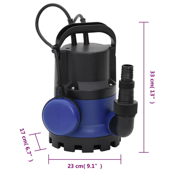 vidaXL Dränkbar smutsvattenpump 400 W
