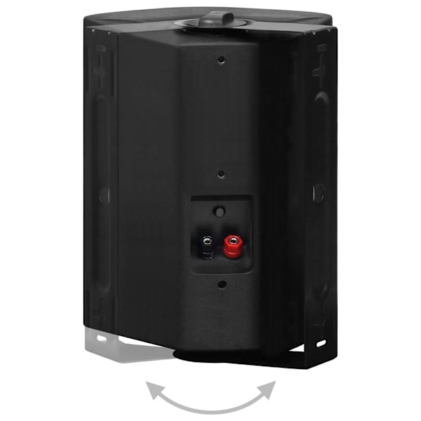 vidaXL Väggmonterade stereohögtalare 2 st svart inomhus/utomhus 120W Svart