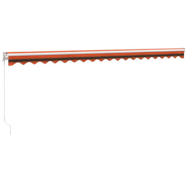 vidaXL Markis infällbar orange och brun 5x3 m tyg&aluminium Orange