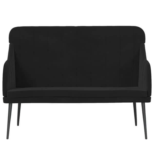 vidaXL Bänk svart 110x76x80 cm sammet art
