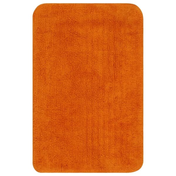 vidaXL Badrumsmattor 3 st tyg orange Orange