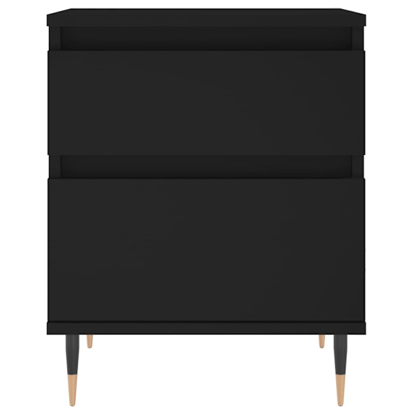 vidaXL Sängbord 2 st svart 40x35x50 cm konstruerat trä Svart
