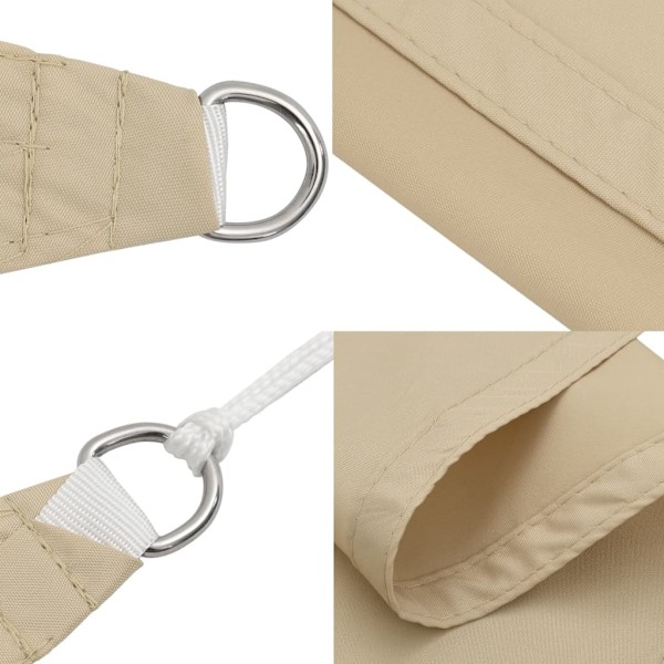 vidaXL Solsegel oxfordtyg rektangulärt 2x5 m beige Beige