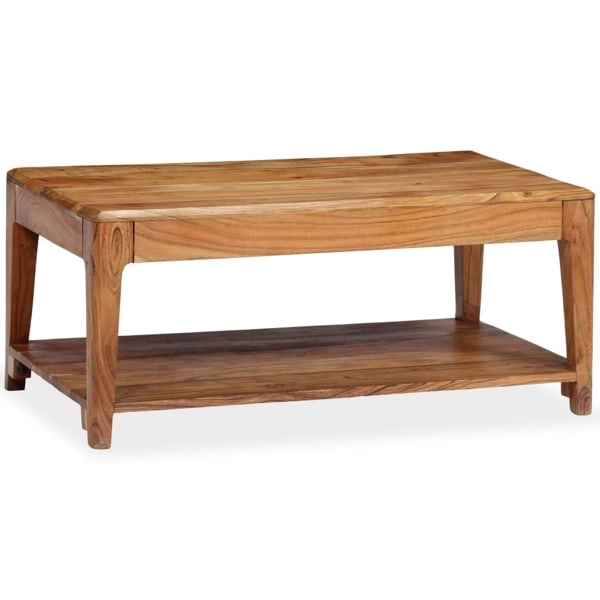 vidaXL Soffbord massivt trä 88x50x38 cm Brun