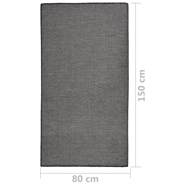 vidaXL Utomhusmatta plattvävd 80x150 cm grå grå