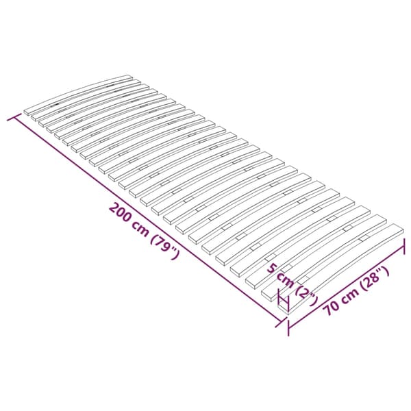 vidaXL Ribbotten med 24 ribbor 70x200 cm Brun