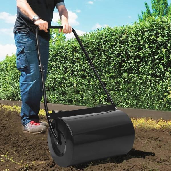 vidaXL Trädgårdsvält svart 63 cm 50 L Svart
