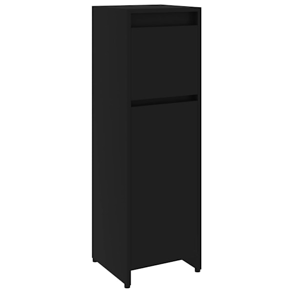 vidaXL Badrumsskåp Black 30x30x95 cm konstruerat trä Svart