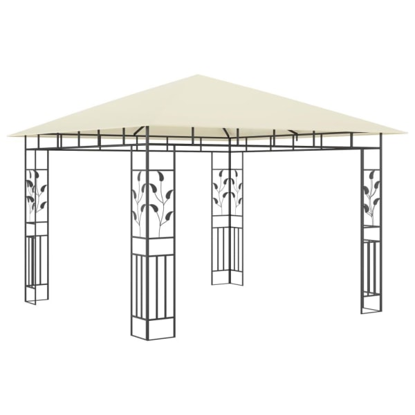 vidaXL Paviljong med myggnät 3x3x2,73 m gräddvit 180 g/m² Creme