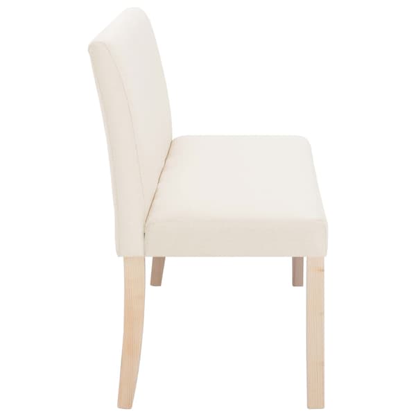 vidaXL Bänk 139,5 cm polyester gräddvit Creme
